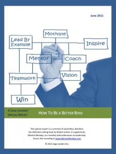 Sage Leaders Special Report - How to be a Better Boss